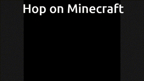 a picture of two anime characters with the words hop on minecraft on the bottom