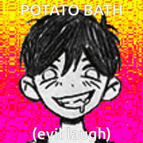 Potato Bath Omori Potato GIF - Potato Bath Omori Potato Omori Potato Bath GIFs