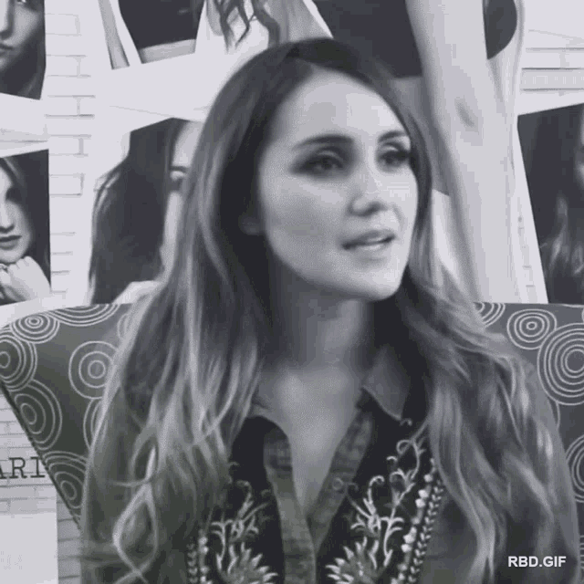 a black and white photo of a woman with the words rbd.gif below it
