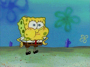 a cartoon of spongebob with a picture of a man and the words true