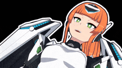 a cartoon drawing of a girl with orange hair