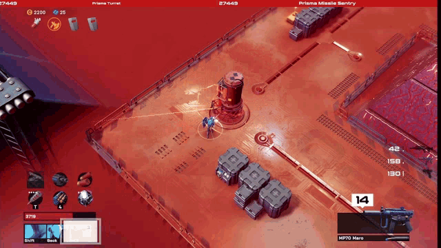 a screenshot of a video game called prisma missiles