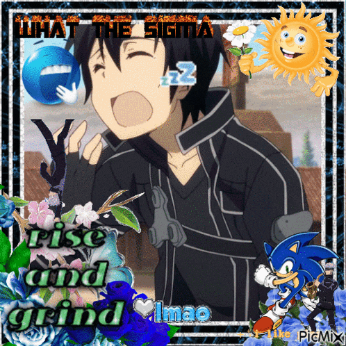 a picture of a boy with the words " what the sigma " written on it