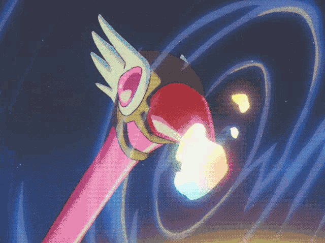 a cartoon drawing of a person holding a sword with a light coming out of it