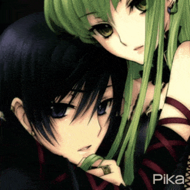 a picture of a boy and a girl with pika on the bottom