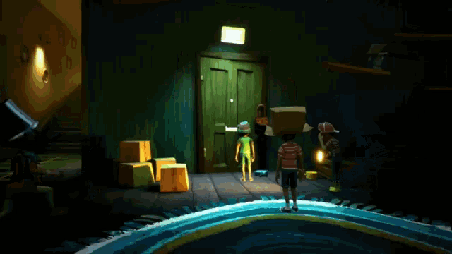 a man in a top hat is standing in front of a door that says " closed "