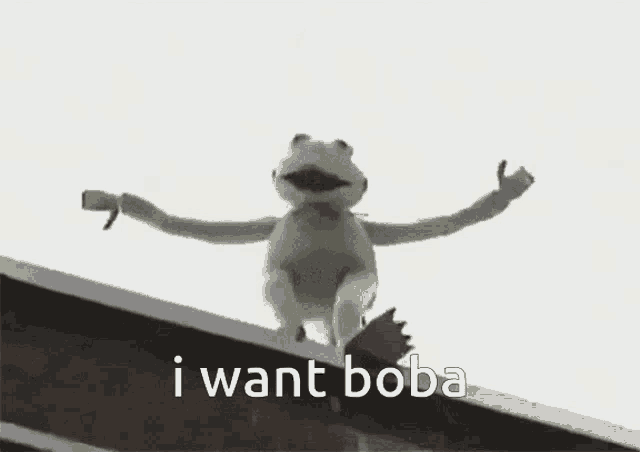 Kermit I Want Boba GIF - Kermit I Want Boba Boba GIFs