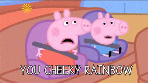 Peppa Pig You Cheeky Rainbow GIF - Peppa Pig You Cheeky Rainbow Rainbow GIFs