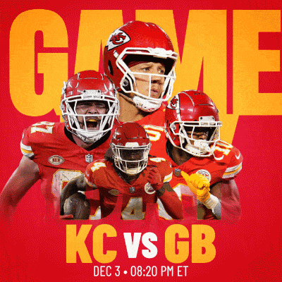 a poster for the kc vs gb game on dec 3
