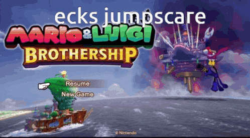 a video game called mario & luigi brothership is being played