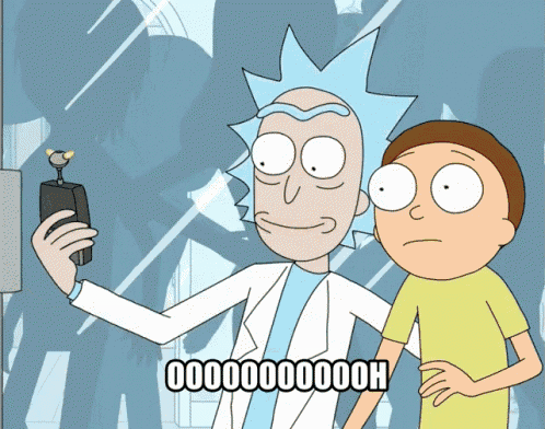 a cartoon of rick and morty with a caption that reads " 00000000h "