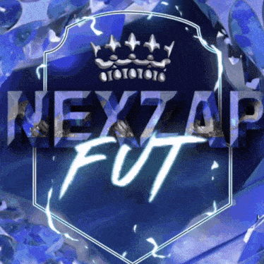 a logo for nexzap fut has a crown on it