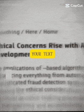 a yellow sticker that says your text is on a page