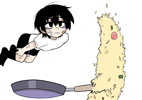 a cartoon of a person with a bandage on their knee