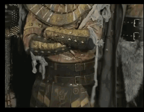 a close up of a person 's torso with a belt that says ' e ' on it