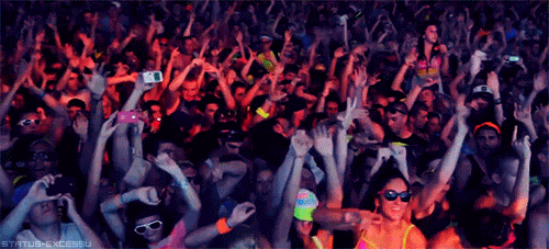 12. Having Those “oh My God I Need To Be Around People” Days… GIF - Crowd Party Rave GIFs