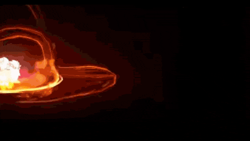 a cartoon character is flying through the air with fire coming out of its mouth .