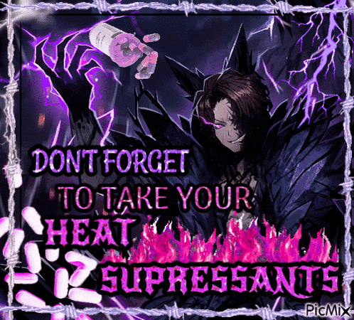 a poster that says " do n't forget to take your heat " with a purple background