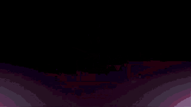 a purple and pink background with a white square and a broken glass