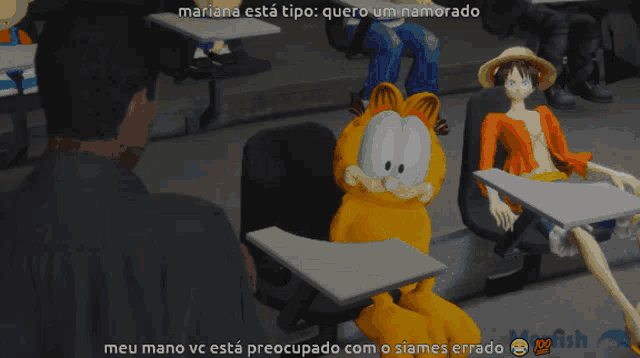 a screenshot of a video game shows a man talking to a woman named mariana