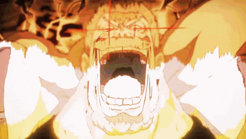 a drawing of a man with his mouth wide open