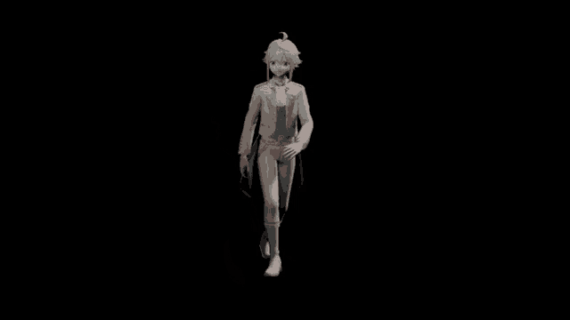 a cartoon character is doing a handstand with a black background