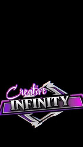 a logo for creative infinity with a purple border