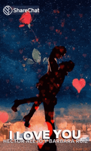 a poster that says i love you hector alejo y barbara ruiz on it