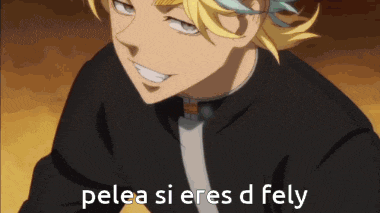 a picture of a boy with the words pelea si eres d fely written on it