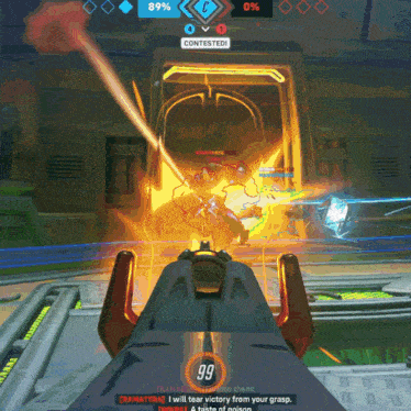 a screenshot of a video game with a 99 score