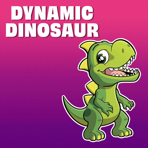 a picture of a dinosaur with the words dynamic dinosaur below it
