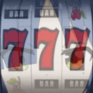 a slot machine displays the numbers 7 and 5