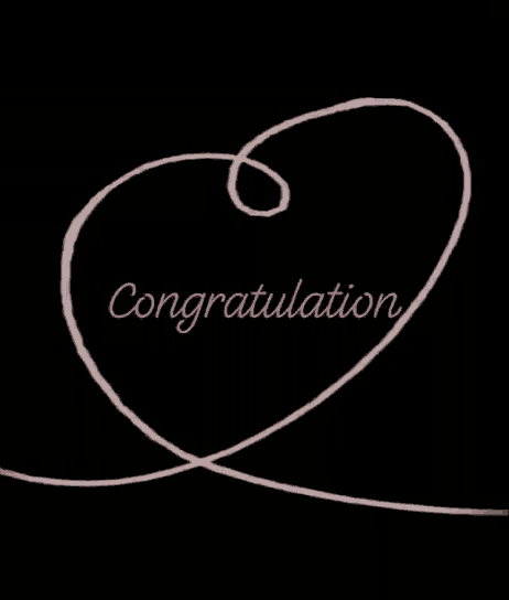 congratulations is written on a black background