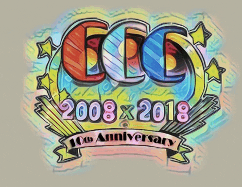 a drawing of a logo for the 10th anniversary of ecs