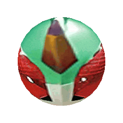 a green and red ball with a diamond in the middle .