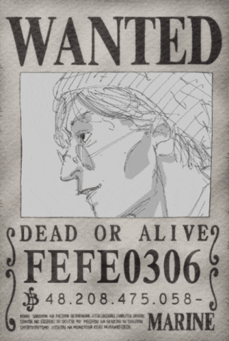 a wanted poster shows a man with glasses and the number ffee0306