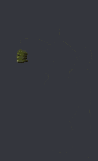 a green bunny with a purple bow tie is waving his hand