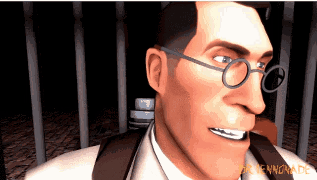 a close up of a man 's face with the words dr lemonade on the bottom right
