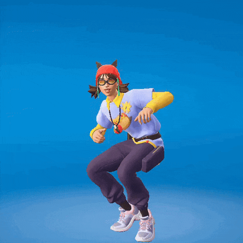 a person wearing a purple shirt and purple pants is dancing