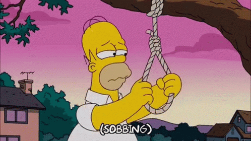 Homer Sad GIF - Homer Sad Suicide GIFs