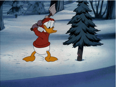 Lumberjack Donald GIF - Donald Duck Christmas Tree Lumberjack GIFs