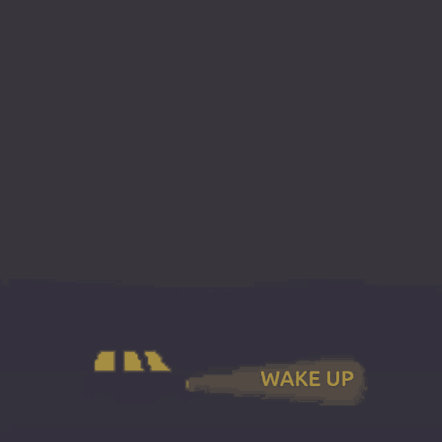 a cartoon drawing of a car with the words wake up below it