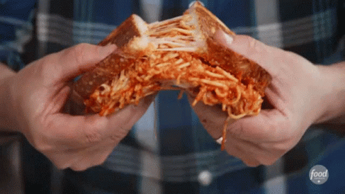 Spaghetti Sandwich GIF - Spaghetti Sandwich Delicious GIFs