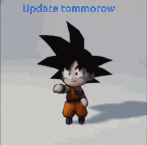a picture of a cartoon character with the words update tommorow above him