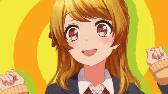 a close up of a girl in a school uniform and tie .