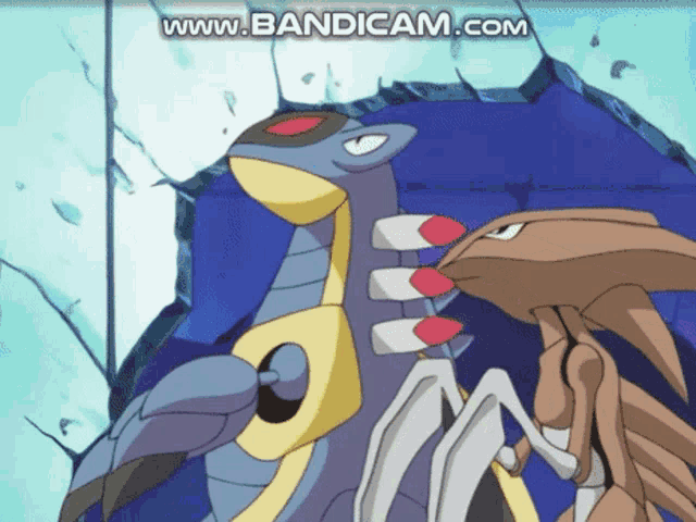 two cartoon characters are standing next to each other and the website www.bandicam.com is visible in the corner