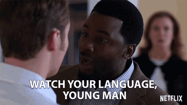 a netflix ad shows two men having a conversation