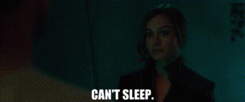Captain Marvel Cant Sleep GIF - Captain Marvel Cant Sleep I Cant Sleep GIFs