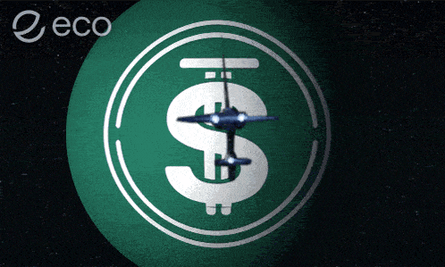 a green circle with a dollar sign in the center
