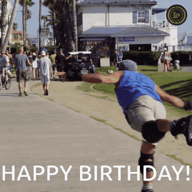 Happy Birthday Skating GIF - Happy Birthday Skating Rollerblading GIFs